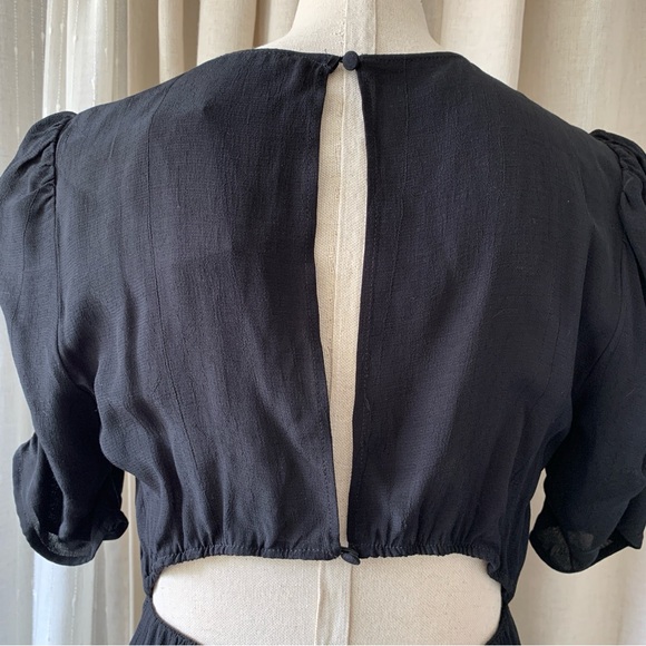 ABERCROMBIE & FITCH BLACK MIDI CLASSIC DRESS NWT M - Picture 7 of 12